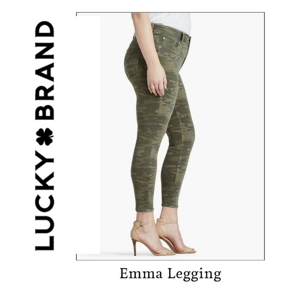 Lucky Brand Denim - Lucky brand high rise camo olive green jeans